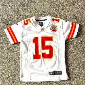 NFL Patrick Mahomes Kansas City Chiefs White and Red Jersey